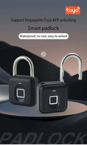 Electronic Lock Tuya Bluetooth Fingerprint Padlock Digital Luggage Lock APP Temporary Password Remotely IP67 Decompression Toys
