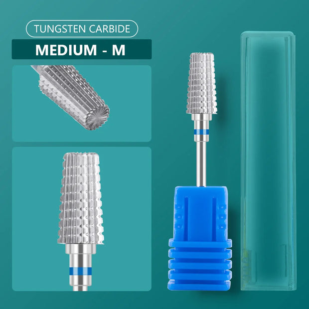 Dmoley Cone Carbide Tungsten Nail Drill Bit Manicure Drill For Milling Cutter Nail Files Buffer Nail Art Equipment Accessory