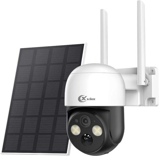 Solar Battery Powered Wireless WiFi Outdoor Pan/Tilt Home Security Camera System