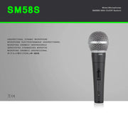 Metal SM58 cardioid Dynamic Microphone For Stage Singing Professional Wired Microphone for Shure Karaoke BBOX Recording Vocal