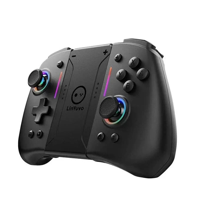 LinYuvo KS42 Meteor Light Wireless Joy-pad with 8 Color RGB Lights for Switch/Lite/OLED, with Programmable,,Turbo & Vibration