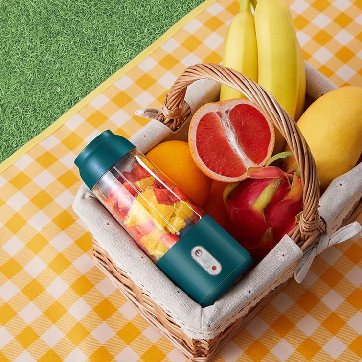 300ML Portable Blender USB Rechargeable,Personal Size Juicer with 2 Blades,Travel Blender Bottle Juicer Cup for Shakes Smoothies