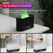 Kinscoter Aroma Diffuser Air Humidifier Ultrasonic Cool Mist Maker Fogger Led Essential Oil Flame Lamp Difusor