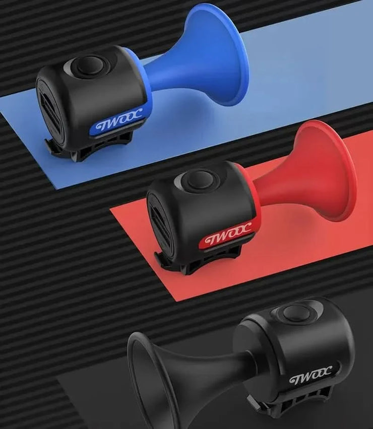 TWOOC Bicycle Electronic Horn Loud Warning Sound CR2032 Battery 120dB IPX4 Waterproof Suitable for Road and Mountain Bike
