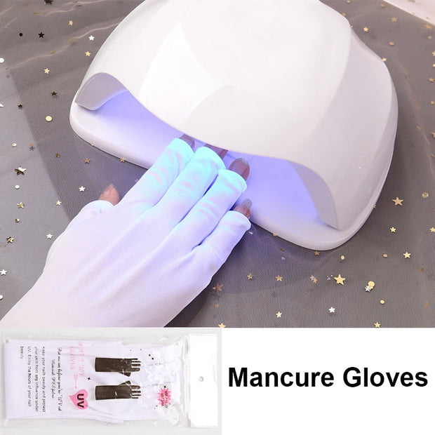 2pcs Anti Nails UV Protection Gloves Led Lamp Radiation Proof Glove Protecter Hands For UV Light Lamp Dryer Manicure Nail Tools