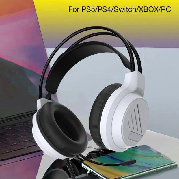 Gaming Headset with Mic Sports Gaming Noise Cancelling Headset Over-ear Headphone for PS5/PS4/Switch/XBOX/PC Wired Headphones