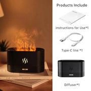 Air Humidifier Essential Oils Aroma Diffuser Creative Flame Humidifier Home Ultrasonic Cool Mist Realistic Fireplace Night Light