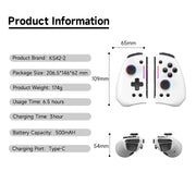 LinYuvo KS42 Meteor Light Wireless Joy-pad with 8 Color RGB Lights for Switch/Lite/OLED, with Programmable,,Turbo & Vibration