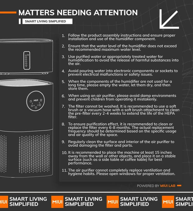 Air Purifier with Humidifier Combo for Home Allergies and Pets Hair, Smokers in Bedroom, H13 True HEPA Filter，2-in-1