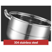 5 Tier Stainless Steel Steamer Cookware Steam Pot Food Cooker Pot +Lid  for Induction and Gas Cooker Kitcken