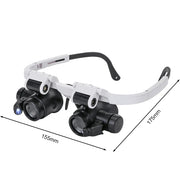 Magnifying Glasses 8X 15X 23X Magnifier LED Headband Glass Eye Magnifier Repair Tool Watchmaking Tools Coin Stamp Jewelry Loupe