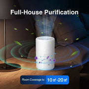 Air Purifier With Activated Carbon Home HEPA Filter Deodorizer Air Purifier Smoke Odor Negative Ion Generator Car Air Freshener