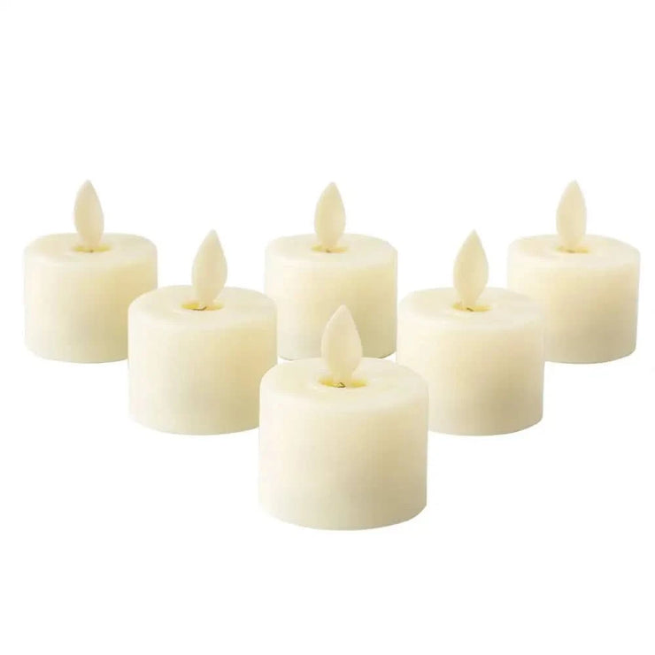 4 or 6 Flameless Moving Wick Candles With Remote Control Realistic Christmas Church Wedding Fake Electronic Candle LED Wedding