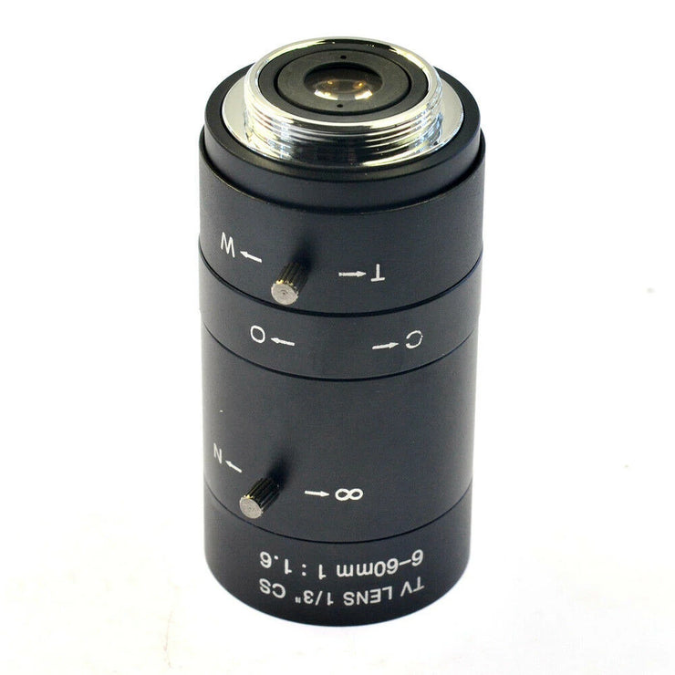 6-60mm 1/3" Industrial Camera Manual IRIS Zoom Focus Lens CS Mount CCTV Lens