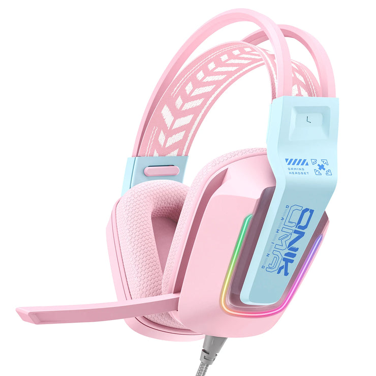 ONIKUMA X13 Gaming Headset Immersive audio with noise-cancelling microphone, RGB lights and soft memory ear cups