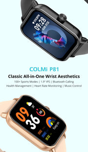 COLMI P81 Voice Calling Smart Watch Ultra 1.9 inch Screen 24H Health Monitor 100+ Sports Modes, Bluetooth Smartwatch Men Women