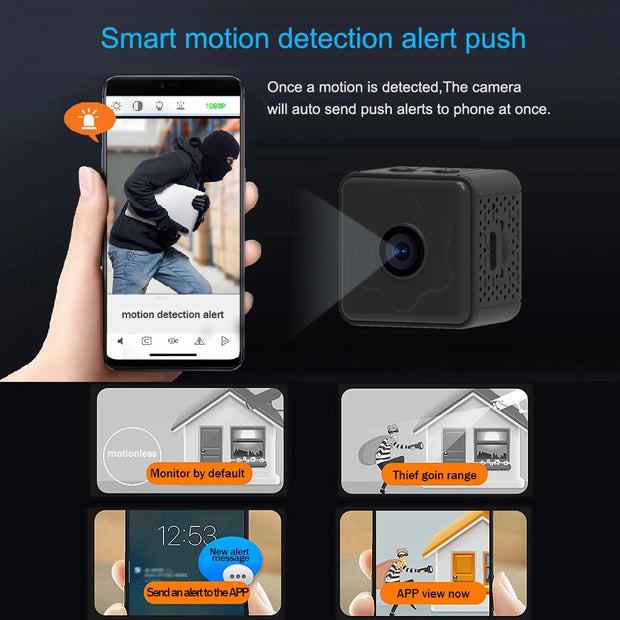 Mini Camera Wireless WiFi Remote Monitor Camera Tiny Home IP Camera No need to plug in Super-long battery life