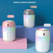 Clearance_Mini USB Portable Air Humidifier, Aroma Diffuser, LED Cool Light, Mist for Room, Home, Car, Plant Purifier, 330ml ﻿_Co