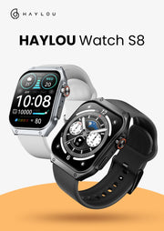 HAYLOU Watch S8 Smart Watch 1.96'' AMOLED Curved Screen Smartwatch Bluetooth Call AI Vioce Assistant Smartwatches for Men