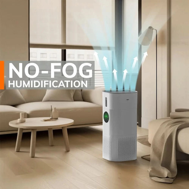 Air Purifier with Humidifier Combo for Home Allergies and Pets Hair, Smokers in Bedroom, H13 True HEPA Filter，2-in-1