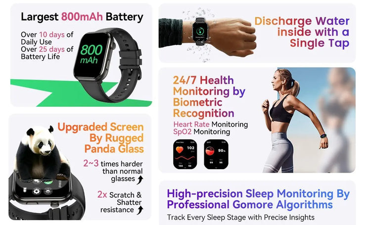 [World Premiere] Blackview Smartwatch R60 Watch 1.96'' AMOLED Display 800mAh Bluetooth Phone Calls Health and Fitness Tracking