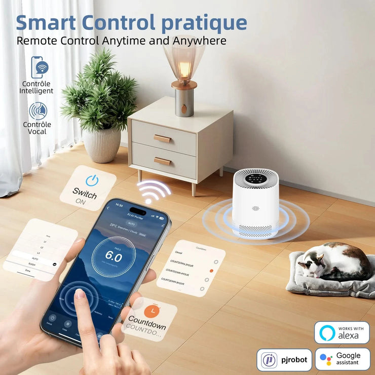 Air Purifiers for Bedroom, BHTNYOO-H13 HEPA Air Filter, PM2.5 Air Purifier Portable Indoor Odor Eliminators Purification System