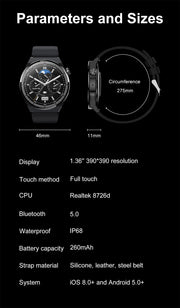 2023 New Smart Watch Men Women AMOLED 420*420 HD Screen Heart Rate Bluetooth Calls Waterproof SmartWatch For Android IOS