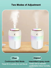 Clearance_Mini USB Portable Air Humidifier, Aroma Diffuser, LED Cool Light, Mist for Room, Home, Car, Plant Purifier, 330ml ﻿_Co