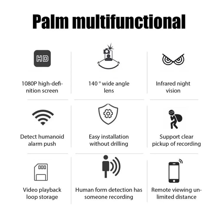 1080P HD Mini Camera Wifi IP Smart Home Indoor Night Vision AI Human Camcorder Audio Video Wireless Security Surveillance Camera