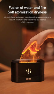 Air Humidifier Essential Oils Aroma Diffuser Creative Flame Humidifier Home Ultrasonic Cool Mist Realistic Fireplace Night Light