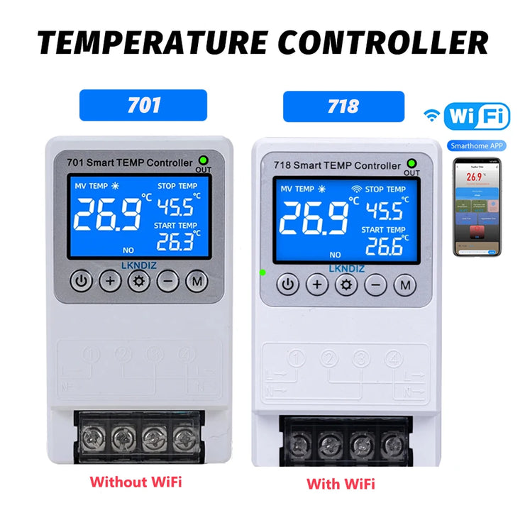 Temperature Smart WIFI  Controller Constant Thermostat Control Timing Control Switch Cycle Control Multiple Sensor Head Option