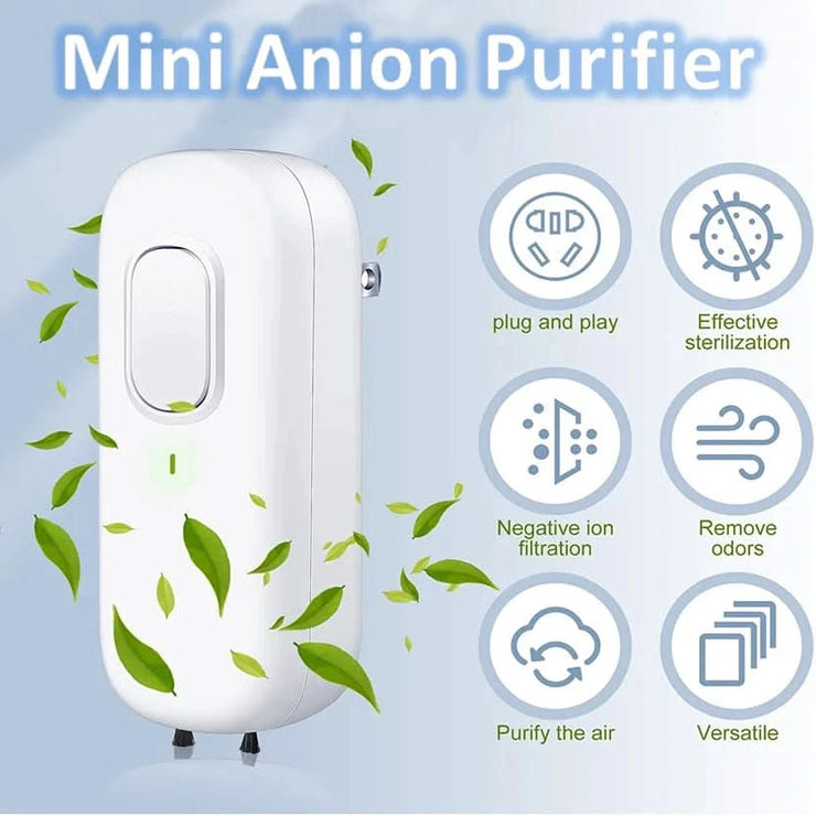 Mini Air Purifier For Home, Plug-in Negative Ion Generator Air Purifier No Filter Household Odor Eliminator Cleaner