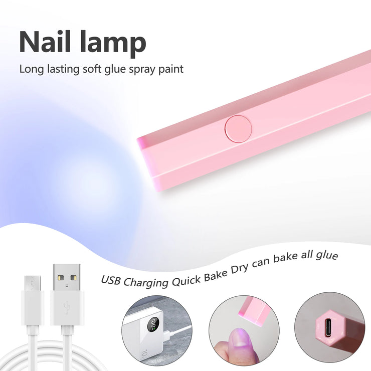 LULAA Quick Dry Nail Phototherapy Machine 3 UV LEDS 3W Gel Polish Nail Dryer Lamp Manicure Tool Rechargeable Salon Equipment