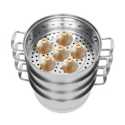 5 Tier Stainless Steel Steamer Cookware Steam Pot Food Cooker Pot +Lid  for Induction and Gas Cooker Kitcken