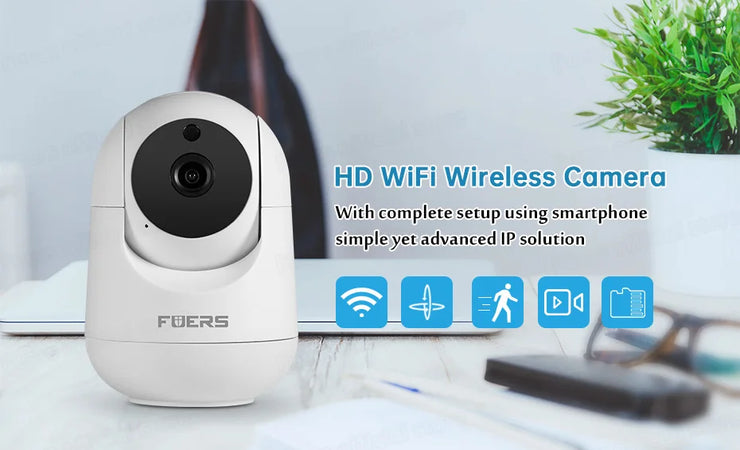 Fuers 4K 8MP IP Camera Tuya Smart Home Indoor WiFi Wireless Surveillance Camera Automatic Tracking CCTV Security Baby Monitor