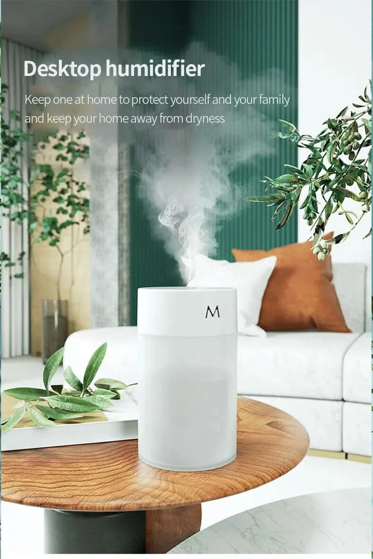 Air Humidifier Ultrasonic Mini Aromatherapy Diffuser Portable Sprayer USB Essential Oil Atomizer LED Lamp for Home Car
