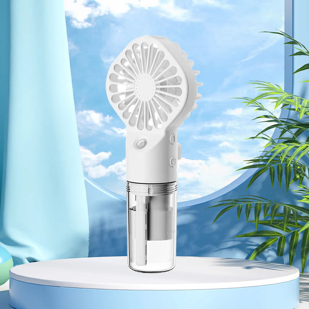 Handheld Mini Air Conditioner USB Rechargeable Portable Humidifier Mist Cooler Cooling Spray Humidifier Fan for Home/Office/Dorm