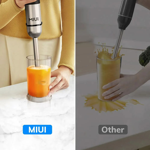 MIUI Electric Hand Held Stick Blender 6-in-1 Multi-Purpose Immersion Hand Blender,Stainless Steel Blades,Home & Kitchen,1200W