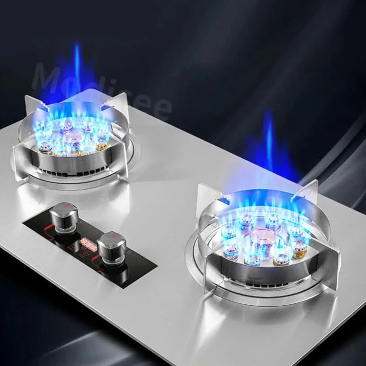 Cooktop Gas Stove 2 Burners Dual Stove 4.8KW Household Embedded LNG/LPG Stove Desktop Dual-Use Hob Gas Panel Gas Kitchen Cooker