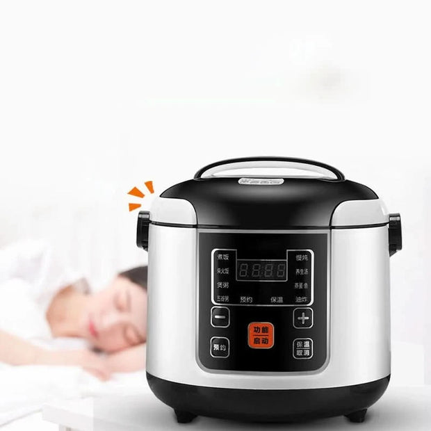 Portable Car Rice Cooker 2L Electric Truck Multi-Cooker Soup Porridge Cooking Food Steamer Electric Lunch Box 12V or 24V