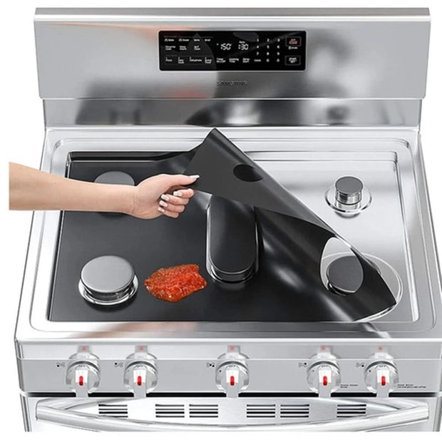 Gas Stove Furnace Cleaning Pad 5-hole Gas Cooker Protector Cover Anti-Oil Stovetop Burner Cooker Protective Mat 0.2mm Thickness