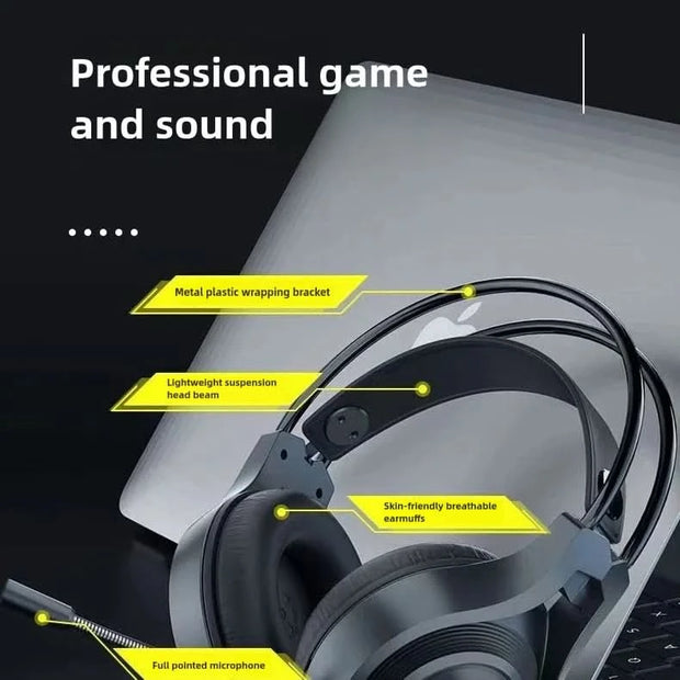 Gaming Headset 7.1 Stereo Virtual Surround Bass Gaming Headset Wired 3.5mm Noise-cancelling Gaming Headset With Microphone