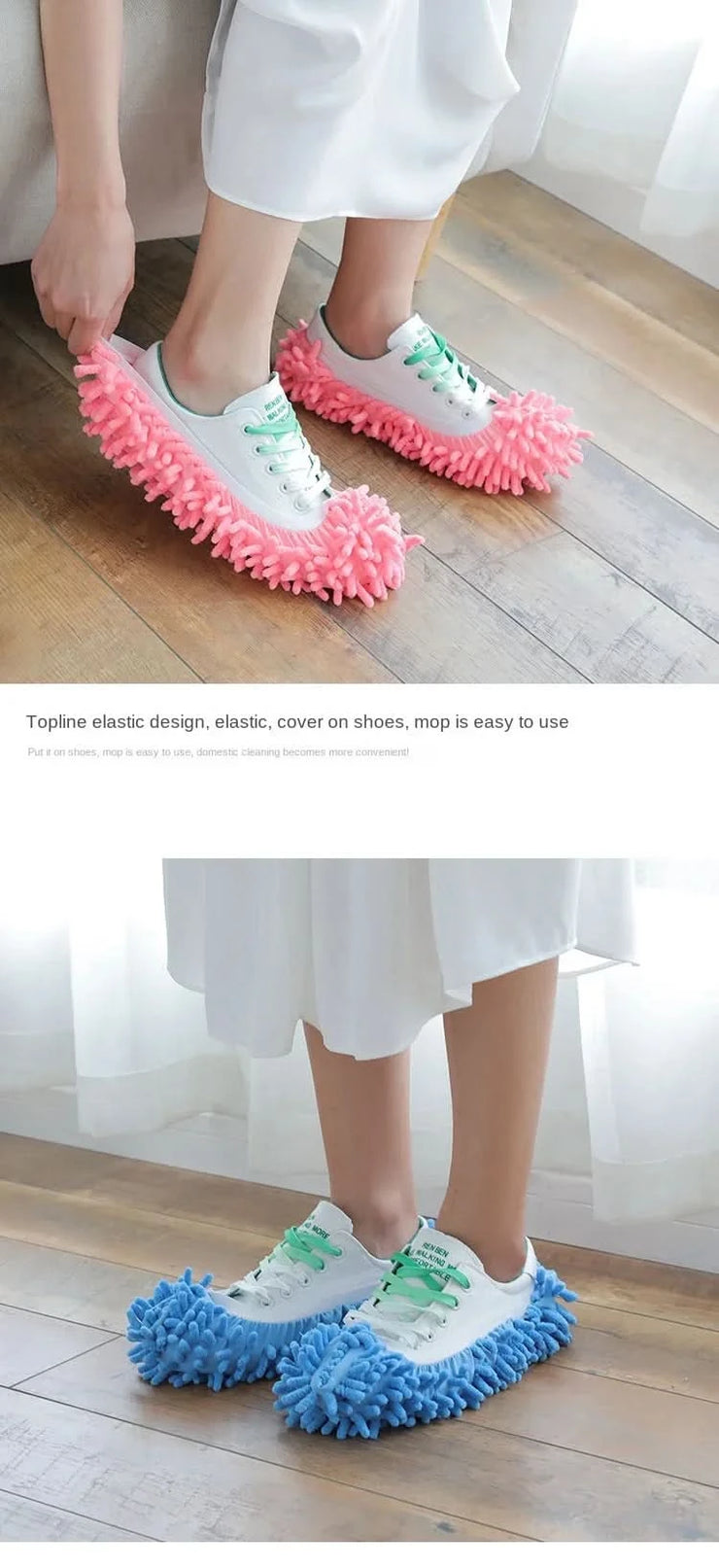 5 Sets Floor Dust Cleaning Slippers Shoes Cleaning Cloth Lazy Mopping Shoes Home Floor Cleaning Microfiber Cloth Cleaning Shoes