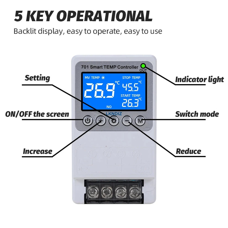 Temperature Smart WIFI  Controller Constant Thermostat Control Timing Control Switch Cycle Control Multiple Sensor Head Option