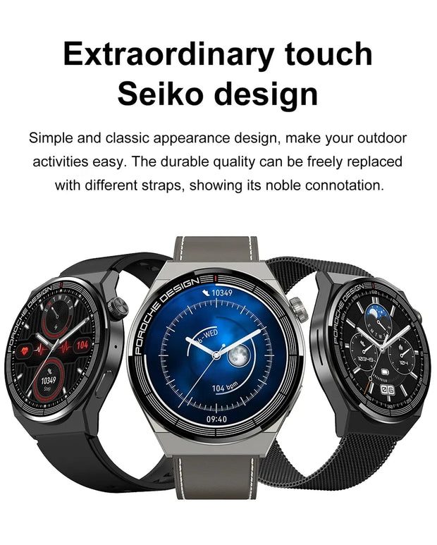 2023 New Smart Watch Men Women AMOLED 420*420 HD Screen Heart Rate Bluetooth Calls Waterproof SmartWatch For Android IOS