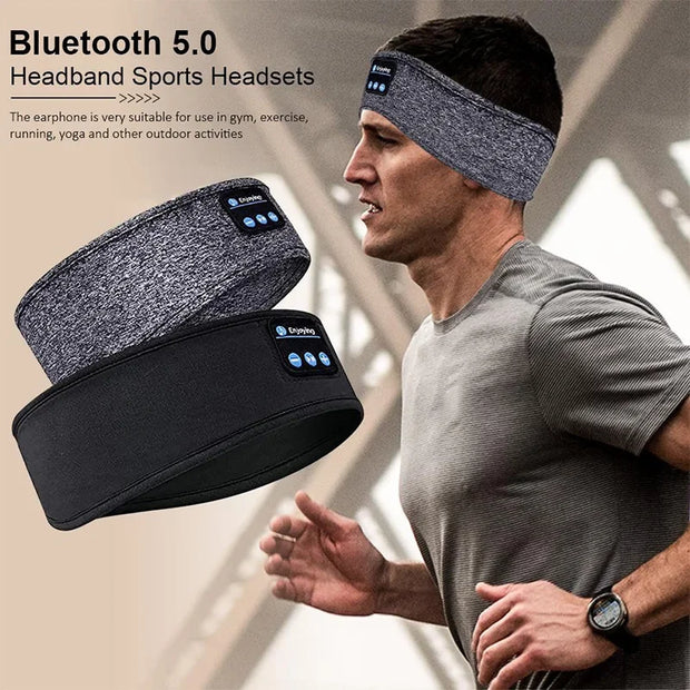 Bluetooth earphones sports sleeping headband elastic wireless headphones music eye mask headset