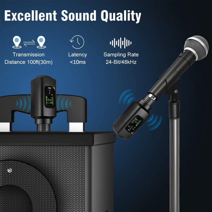 Wireless Microphone Converter XLR Transmitter and Receiver Microphone Wireless System for Dynamic Microphone for wired Mic