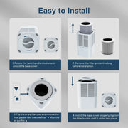 Air Purifier Smoke Odor Negative Ion Generator with Aromatherapy Air Cleaner for Household HEPA Filter Efficient Purifying Air