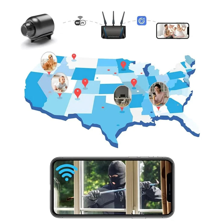 1080P HD Mini Camera Wifi IP Smart Home Indoor Night Vision AI Human Camcorder Audio Video Wireless Security Surveillance Camera