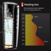 12V Car Heating Cup Rapid Heating and Smart Temperature Display Portable Car Heated Smart Mug 400ML Capacity Water Warmer Bottle